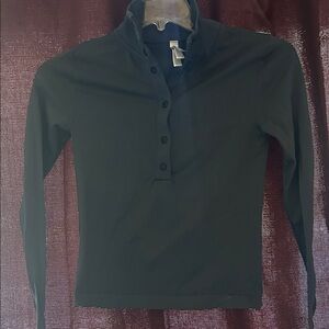 Athleta blue 1/4 Button-Down Shirt-XS